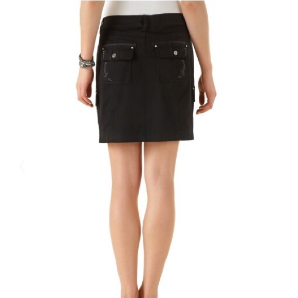 White House Black Market Black Cargo Skirt Size 4 - Picture 2 of 8